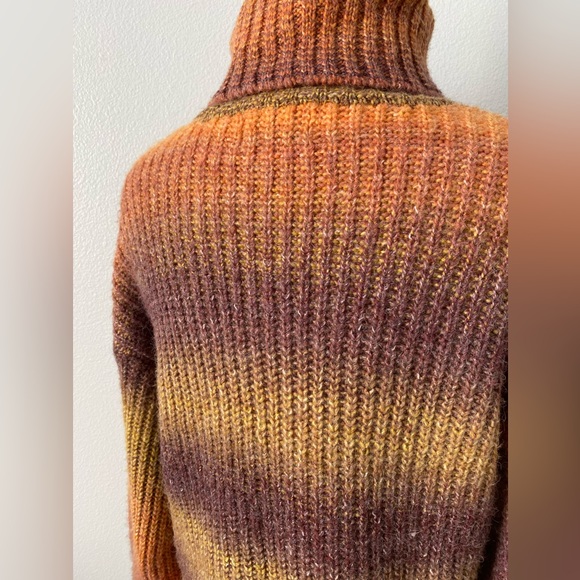 Old Navy Cozy Ombre’ “Warm Space Dye” Stripe Knit Turtleneck Sweater S - Picture 6 of 9